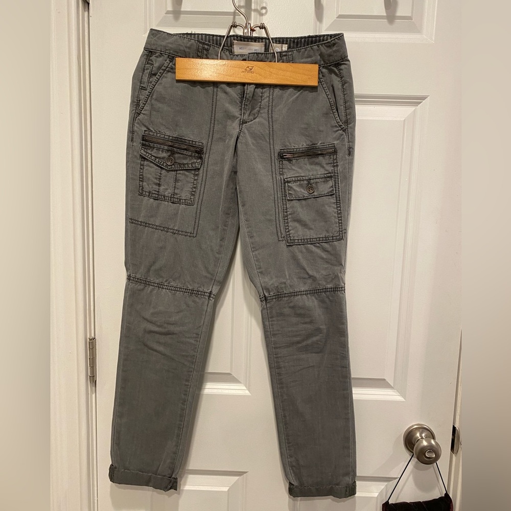 Anthropologie Hei Hei Westport Gray Cargo Pants | Size 25